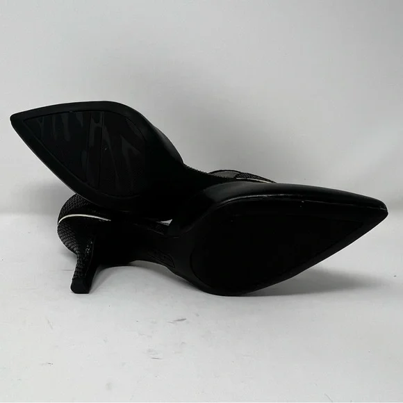 Anne Klein Black Textured Heels - Picture 7 of 8
